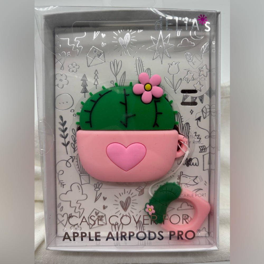 Cactus AirPods Pro Case with Pink Heart